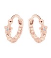 Flower Silver Huggies Earring HO-2681